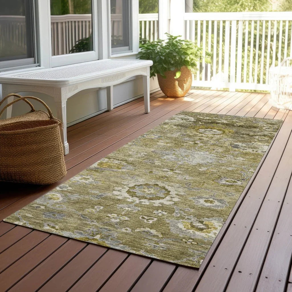 LOOMLAN Rugs Sofia Brown Washable Indoor-Outdoor Rug