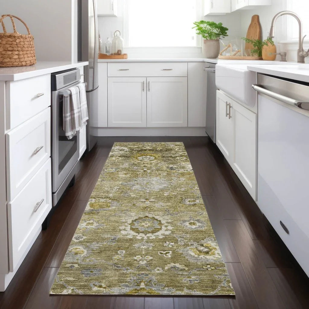 LOOMLAN Rugs Sofia Brown Washable Indoor-Outdoor Rug