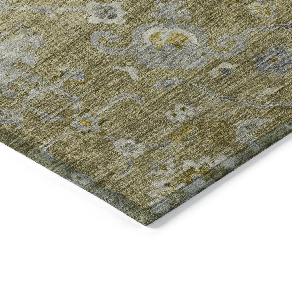 LOOMLAN Rugs Sofia Brown Washable Indoor-Outdoor Rug