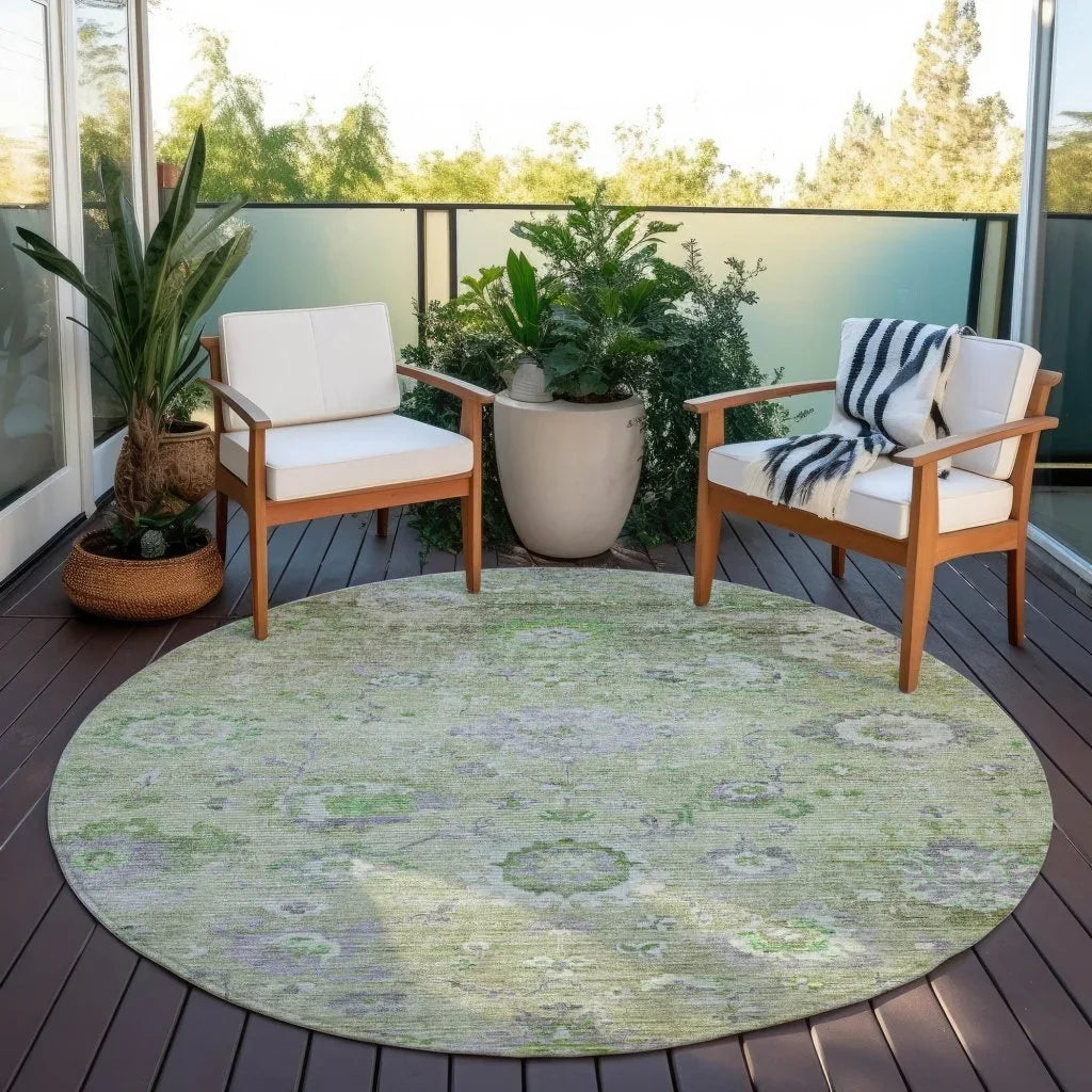 LOOMLAN Rugs Sofia Green Washable Indoor-Outdoor Rug