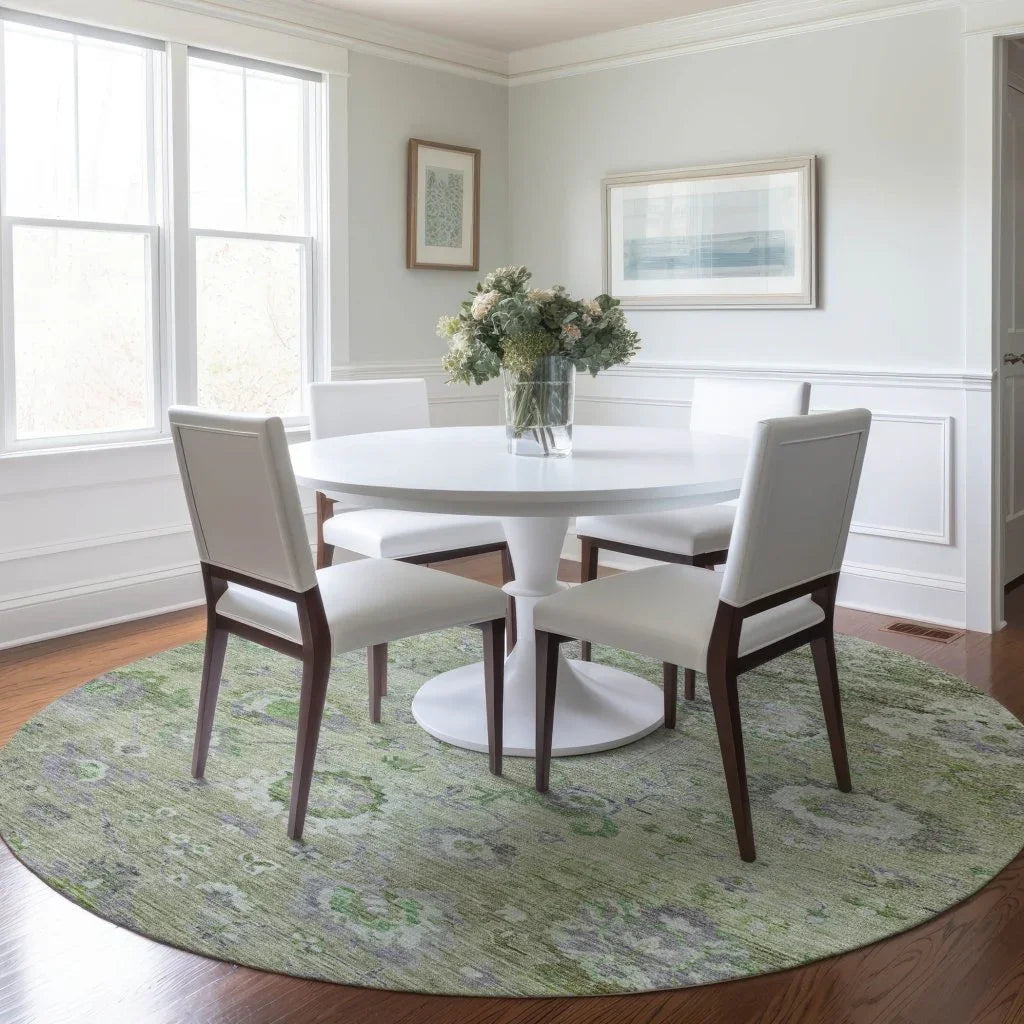 LOOMLAN Rugs Sofia Green Washable Indoor-Outdoor Rug