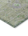 LOOMLAN Rugs Sofia Green Washable Indoor-Outdoor Rug