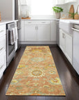 LOOMLAN Rugs Sofia Orange Washable Indoor-Outdoor Rug