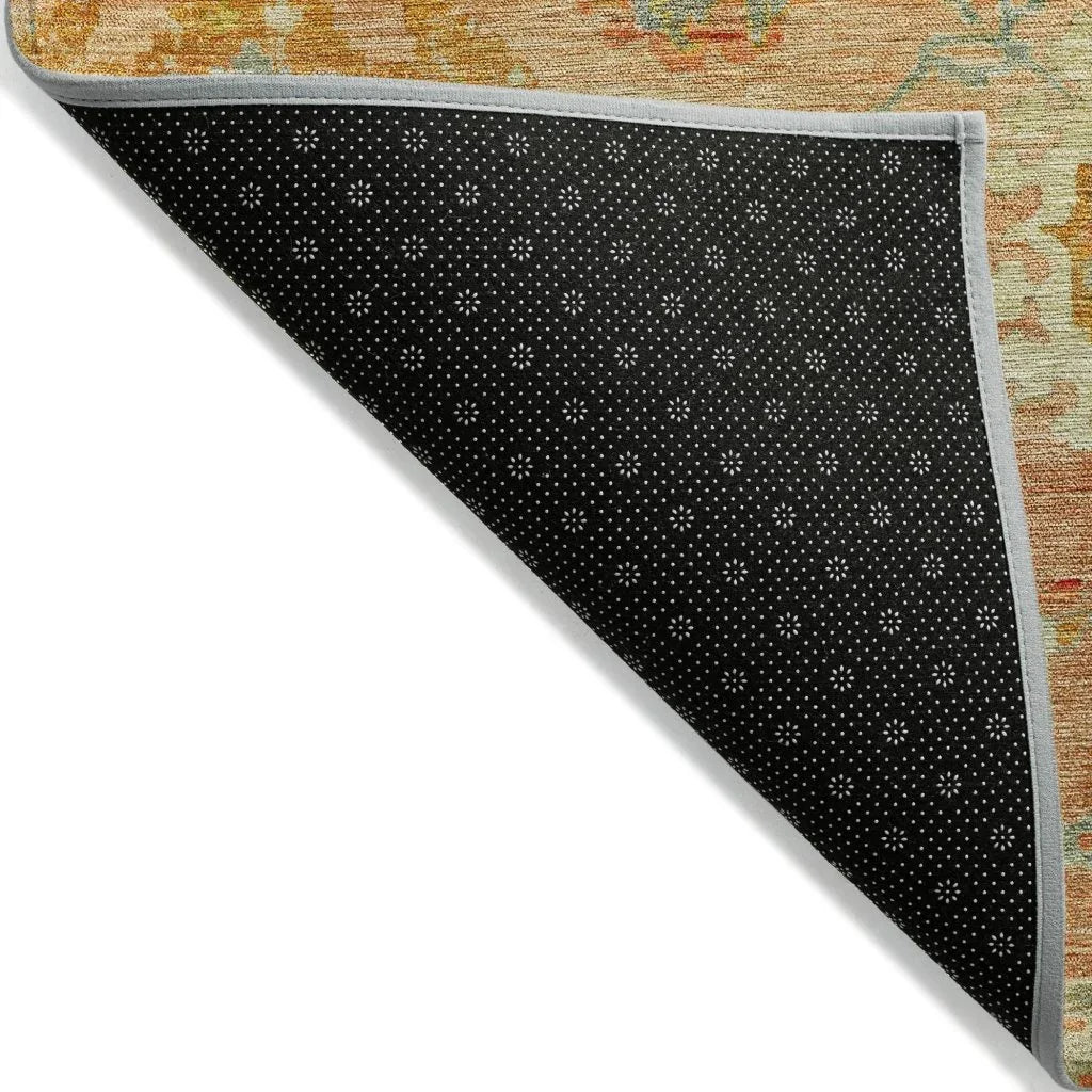 LOOMLAN Rugs Sofia Orange Washable Indoor-Outdoor Rug
