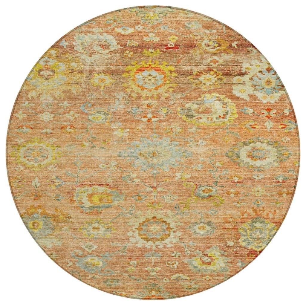 LOOMLAN Rugs Sofia Orange Washable Indoor-Outdoor Rug