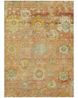 LOOMLAN Rugs Sofia Orange Washable Indoor-Outdoor Rug