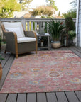 LOOMLAN Rugs Sofia Pink Washable Indoor-Outdoor Rug