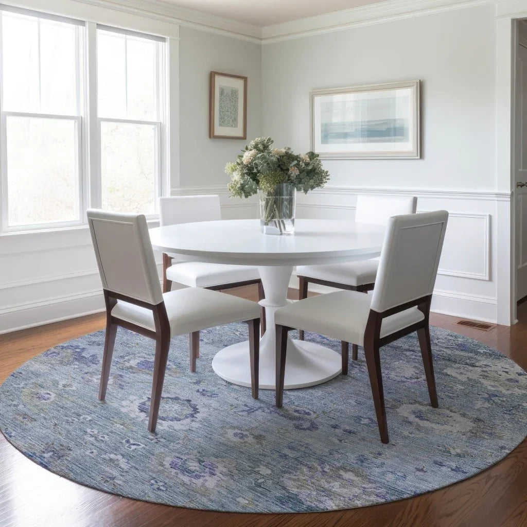 LOOMLAN Rugs Sofia Sky Washable Indoor-Outdoor Rug