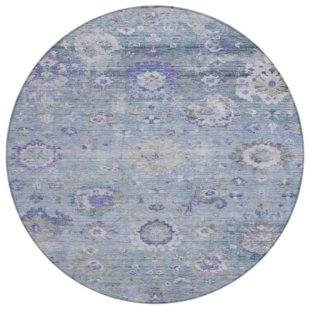 LOOMLAN Rugs Sofia Sky Washable Indoor-Outdoor Rug
