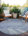 LOOMLAN Rugs Sofia Sky Washable Indoor-Outdoor Rug