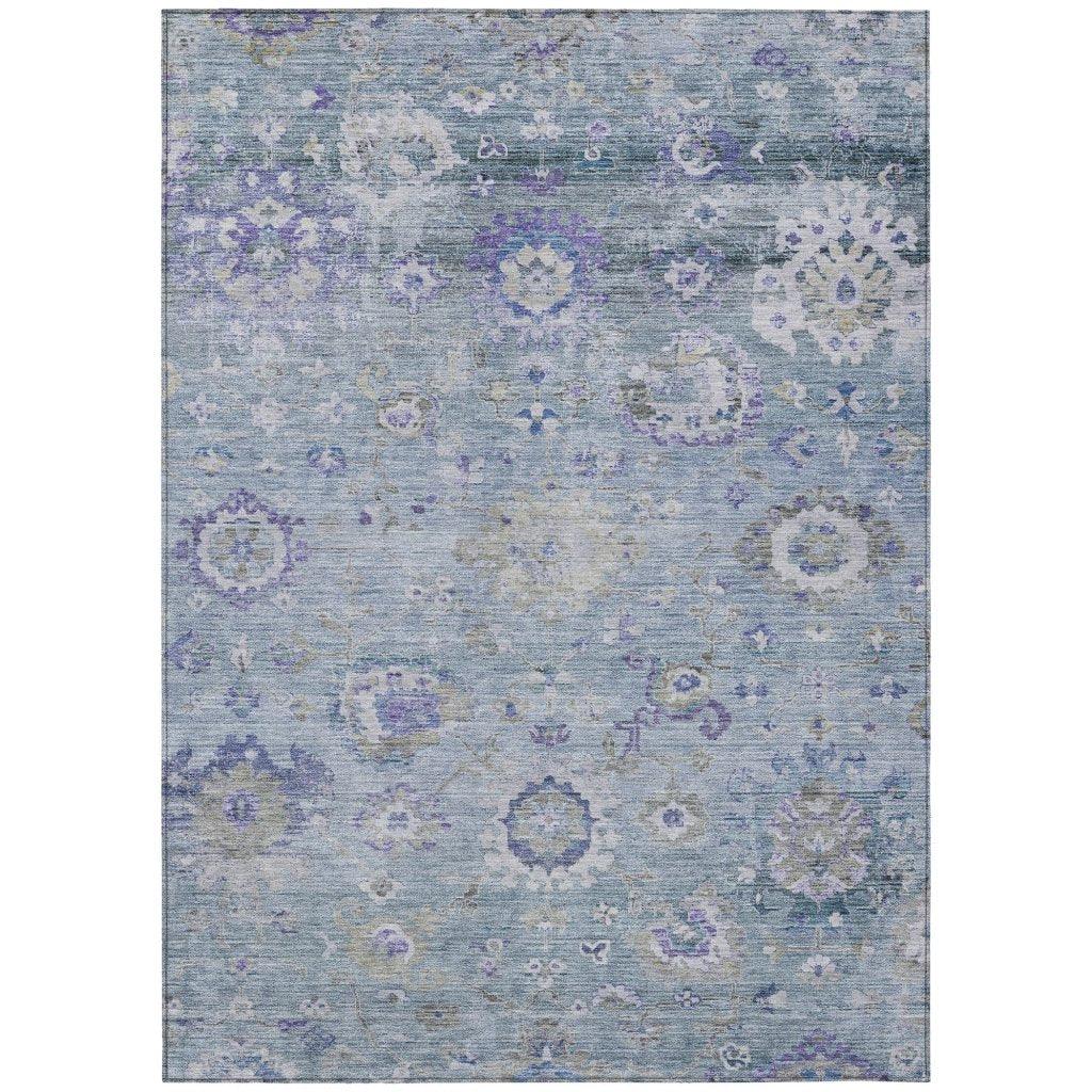 LOOMLAN Rugs Sofia Sky Washable Indoor-Outdoor Rug