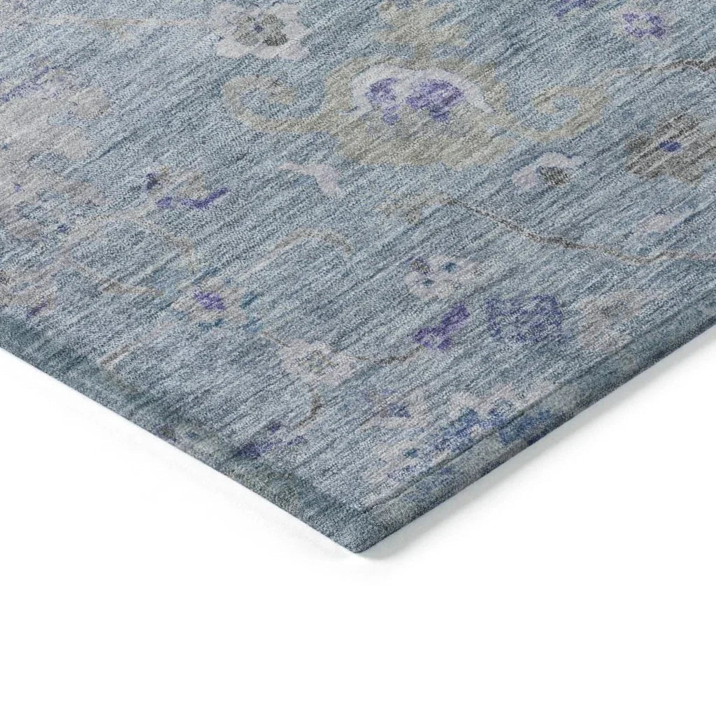 LOOMLAN Rugs Sofia Sky Washable Indoor-Outdoor Rug