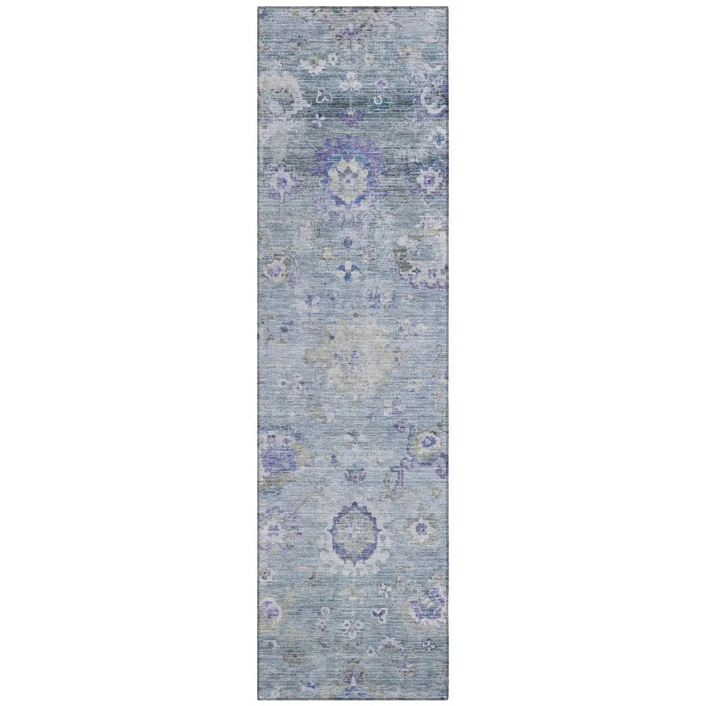 LOOMLAN Rugs Sofia Sky Washable Indoor-Outdoor Rug