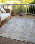 LOOMLAN Rugs Sofina Purple Washable Indoor-Outdoor Rug