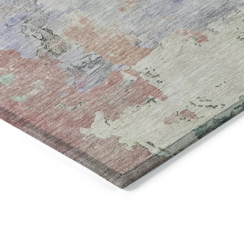 LOOMLAN Rugs Sofina Purple Washable Indoor-Outdoor Rug