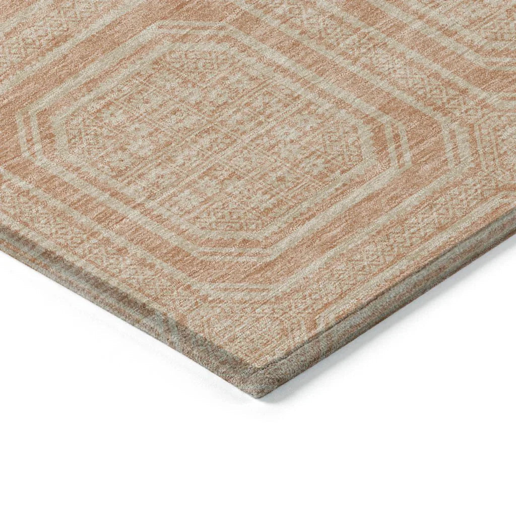 LOOMLAN Rugs Solandra Orange Washable Indoor-Outdoor Rug
