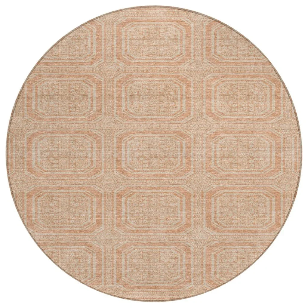 LOOMLAN Rugs Solandra Orange Washable Indoor-Outdoor Rug