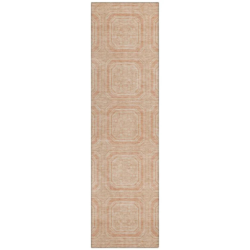 LOOMLAN Rugs Solandra Orange Washable Indoor-Outdoor Rug