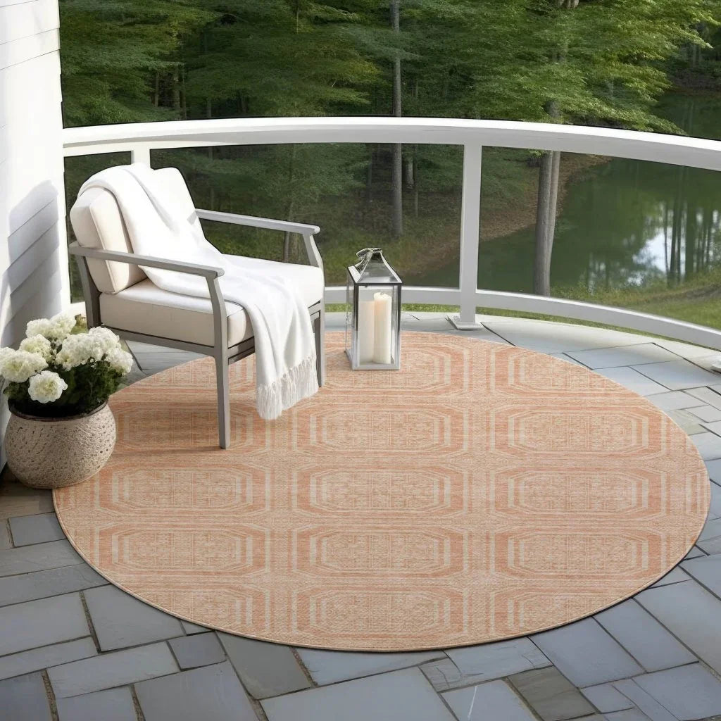 LOOMLAN Rugs Solandra Orange Washable Indoor-Outdoor Rug