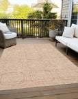 LOOMLAN Rugs Solandra Orange Washable Indoor-Outdoor Rug