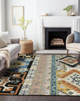 LOOMLAN Rugs Solara Black Washable Indoor-Outdoor Rug