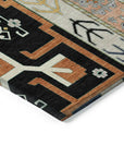 LOOMLAN Rugs Solara Black Washable Indoor-Outdoor Rug
