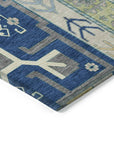LOOMLAN Rugs Solara Blue Washable Indoor-Outdoor Rug