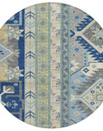 LOOMLAN Rugs Solara Blue Washable Indoor-Outdoor Rug