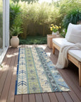 LOOMLAN Rugs Solara Blue Washable Indoor-Outdoor Rug