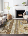 LOOMLAN Rugs Solara Brown Washable Indoor-Outdoor Rug