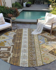 LOOMLAN Rugs Solara Brown Washable Indoor-Outdoor Rug