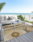 LOOMLAN Rugs Solara Brown Washable Indoor-Outdoor Rug