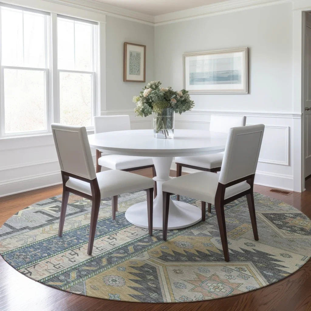 LOOMLAN Rugs Solara Gray Washable Indoor-Outdoor Rug