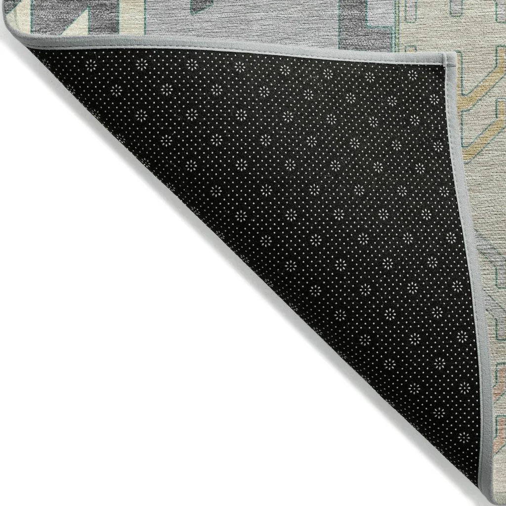 LOOMLAN Rugs Solara Gray Washable Indoor-Outdoor Rug