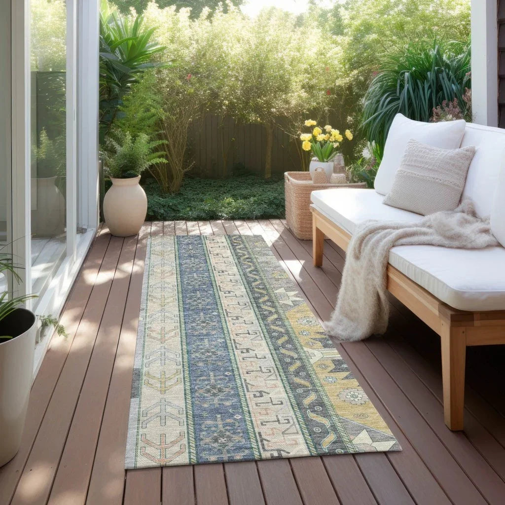 LOOMLAN Rugs Solara Gray Washable Indoor-Outdoor Rug