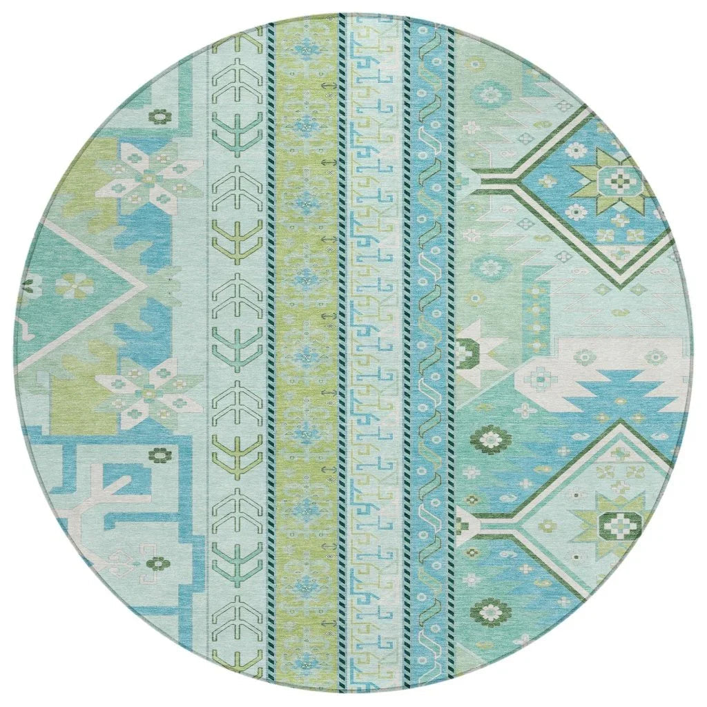 LOOMLAN Rugs Solara Green Washable Indoor-Outdoor Rug