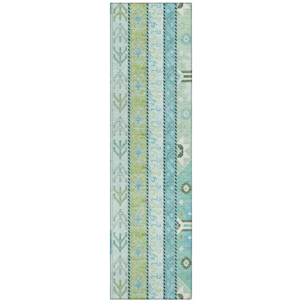LOOMLAN Rugs Solara Green Washable Indoor-Outdoor Rug
