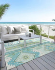 LOOMLAN Rugs Solara Green Washable Indoor-Outdoor Rug
