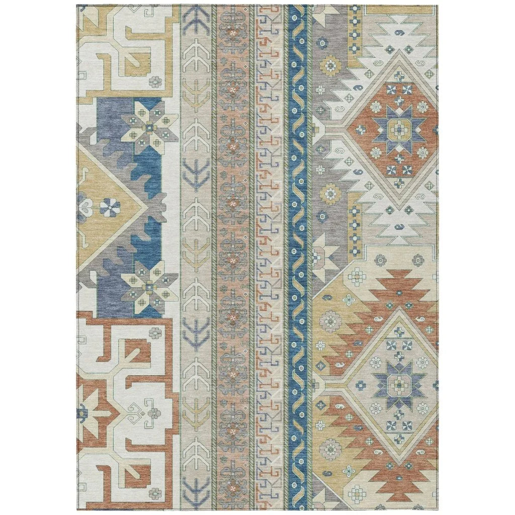 LOOMLAN Rugs Solara Ivory Washable Indoor-Outdoor Rug