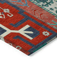 LOOMLAN Rugs Solara Red Washable Indoor-Outdoor Rug