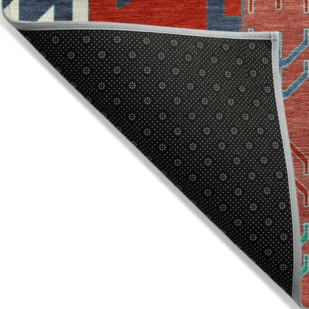 LOOMLAN Rugs Solara Red Washable Indoor-Outdoor Rug