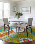 LOOMLAN Rugs Solara Teal Washable Indoor-Outdoor Rug