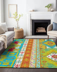 LOOMLAN Rugs Solara Teal Washable Indoor-Outdoor Rug