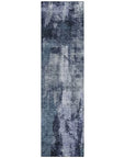 LOOMLAN Rugs Solayne Blue Washable Indoor-Outdoor Rug