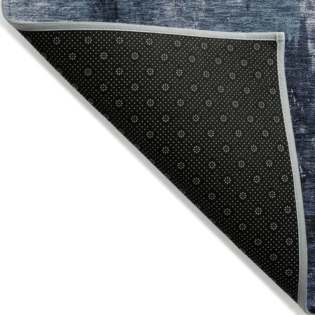 LOOMLAN Rugs Solayne Blue Washable Indoor-Outdoor Rug