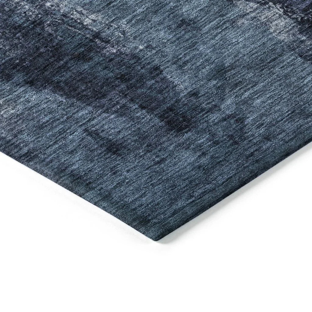 LOOMLAN Rugs Solayne Blue Washable Indoor-Outdoor Rug