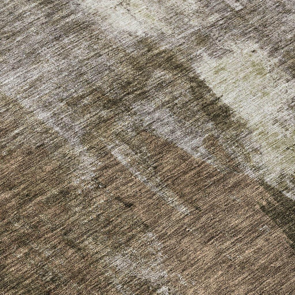 LOOMLAN Rugs Solayne Brown Washable Indoor-Outdoor Rug
