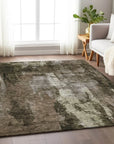 LOOMLAN Rugs Solayne Brown Washable Indoor-Outdoor Rug
