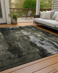 LOOMLAN Rugs Solayne Gray Washable Indoor-Outdoor Rug