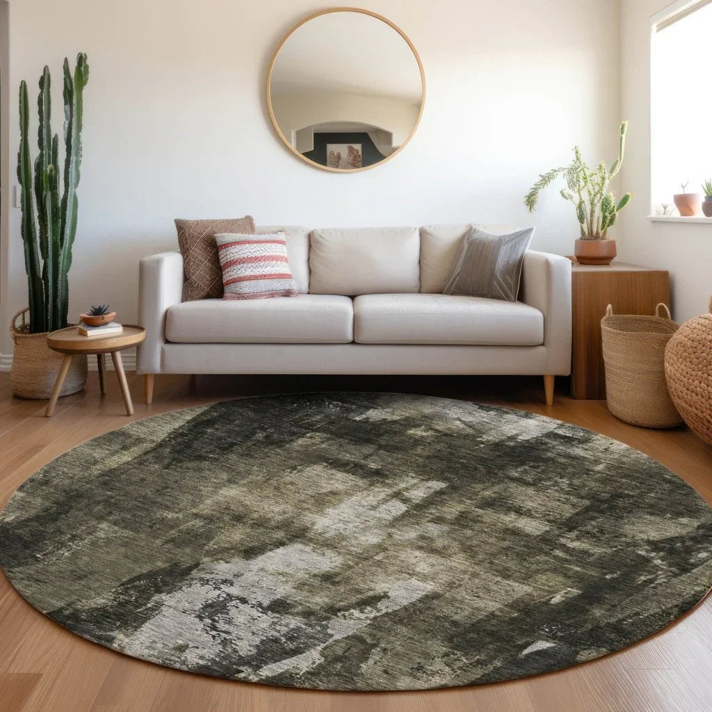 LOOMLAN Rugs Solayne Gray Washable Indoor-Outdoor Rug